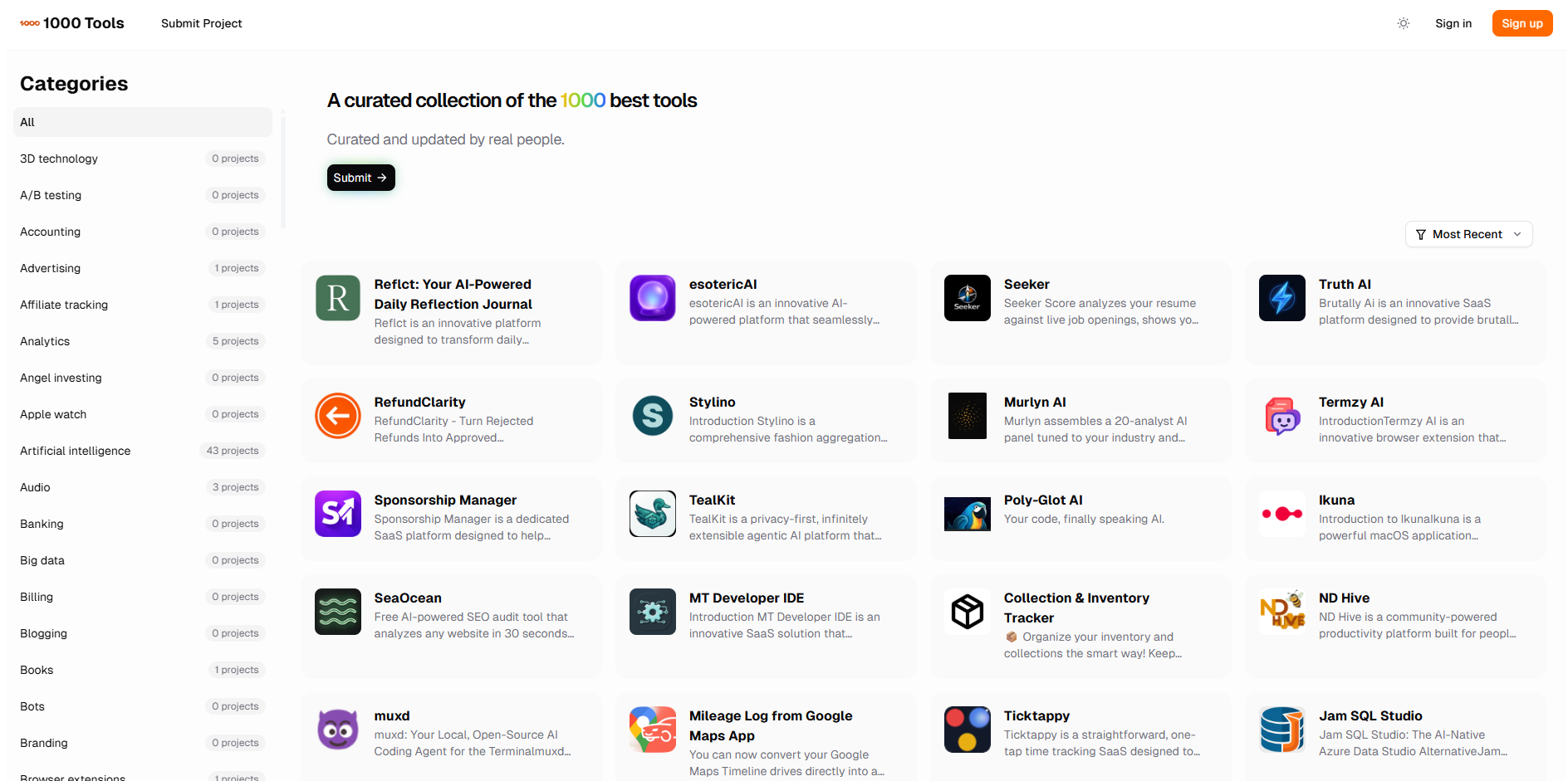 1000 Tools screenshot