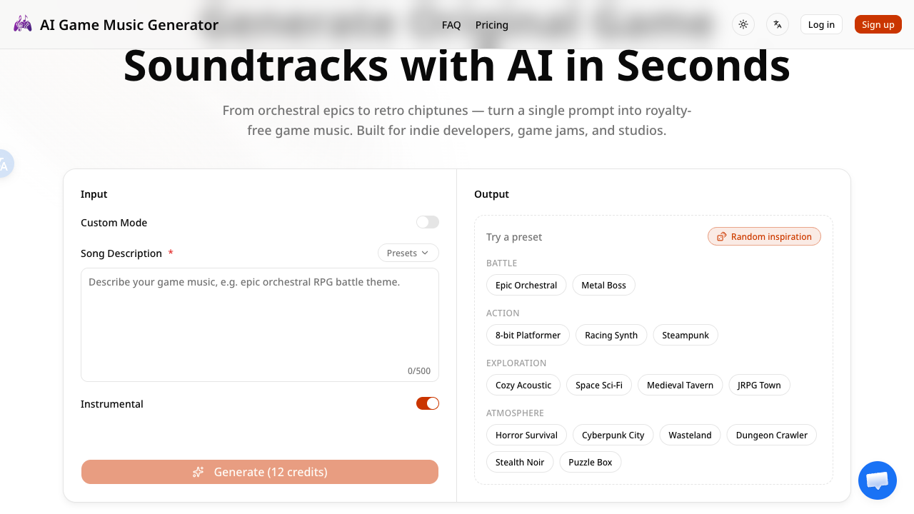 AI Game Music screenshot