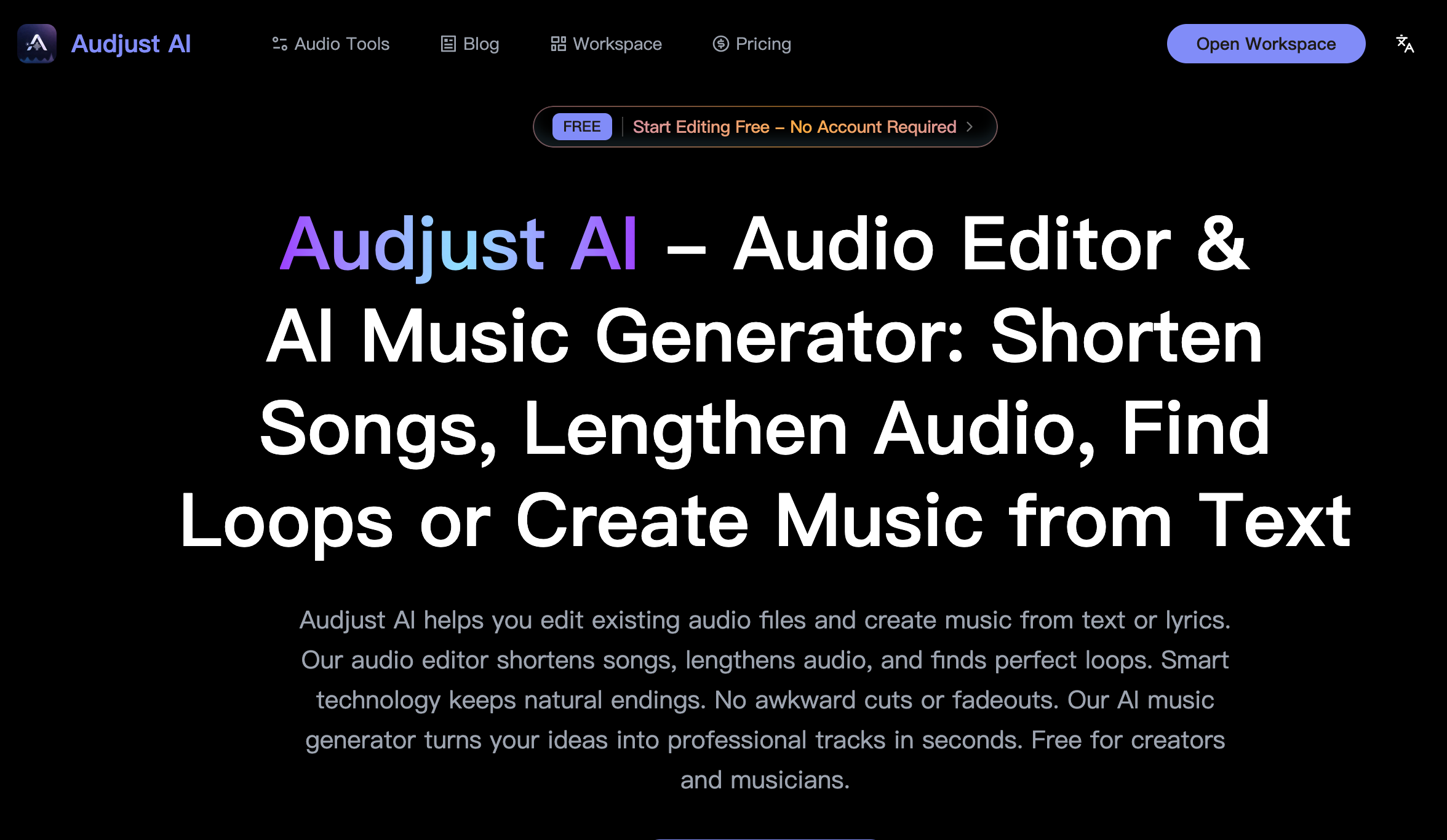 Audjust AI  screenshot