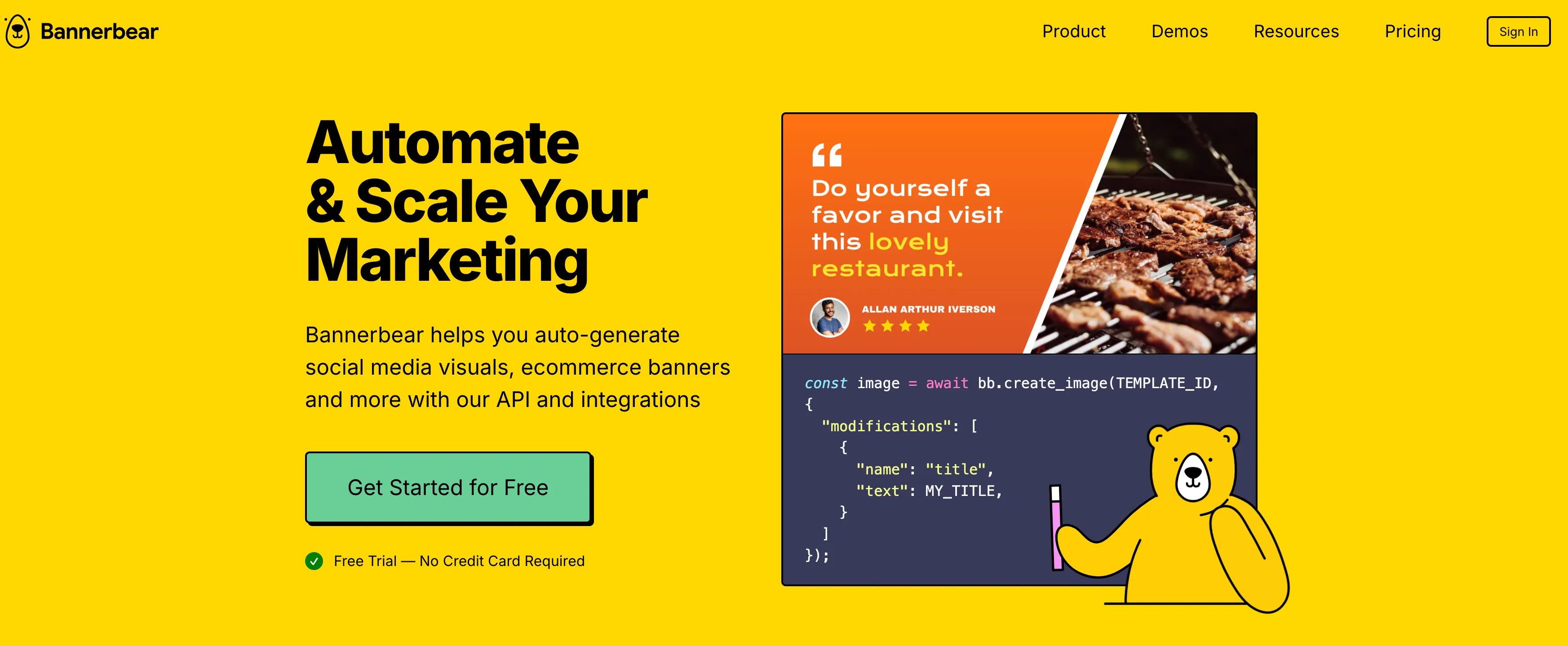 Bannerbear screenshot