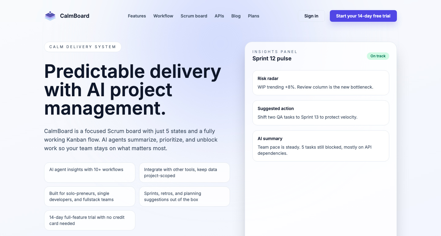 CalmBoard.ai - AI Tool