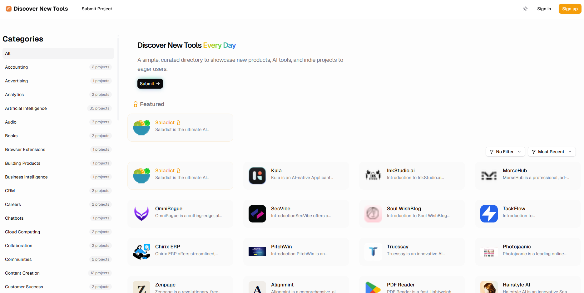 Discover New Tools screenshot