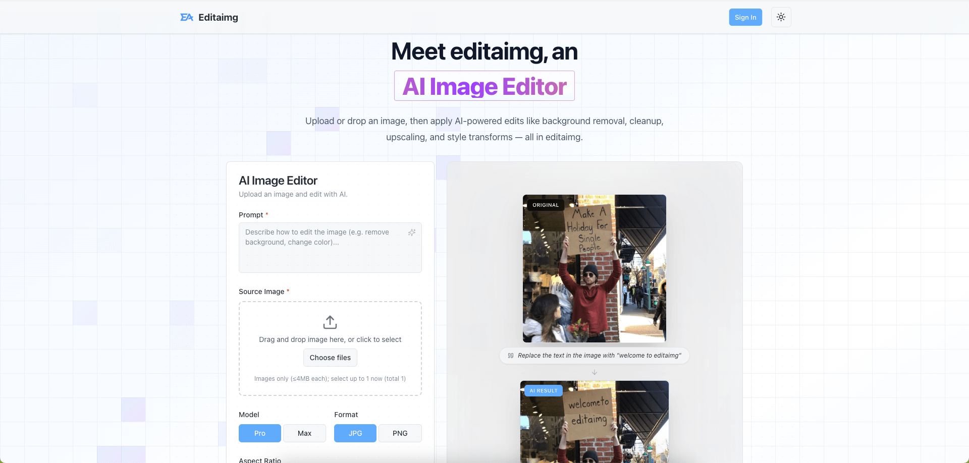 Editaimg - AI Tool