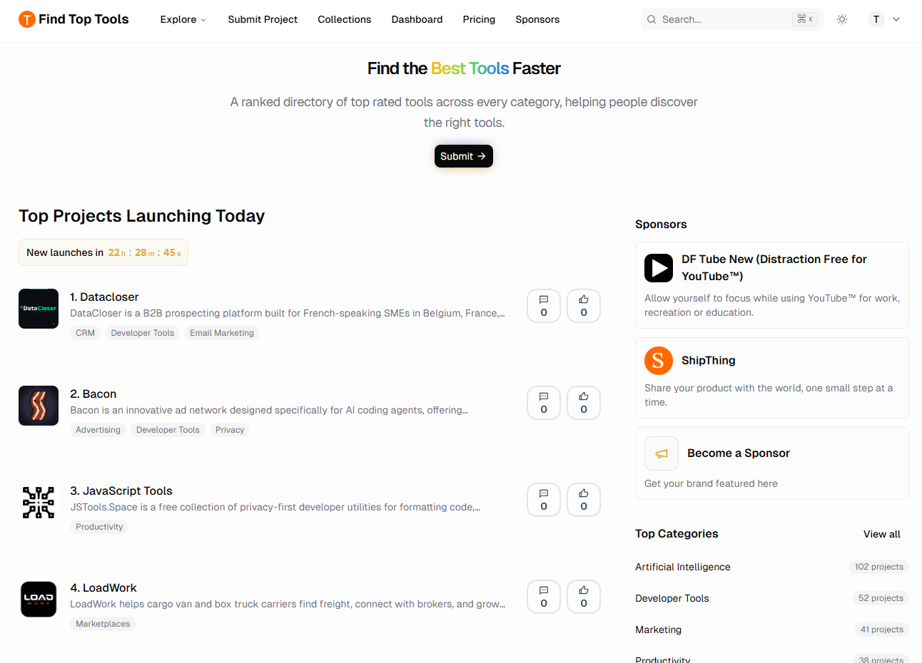 FindTopTools screenshot