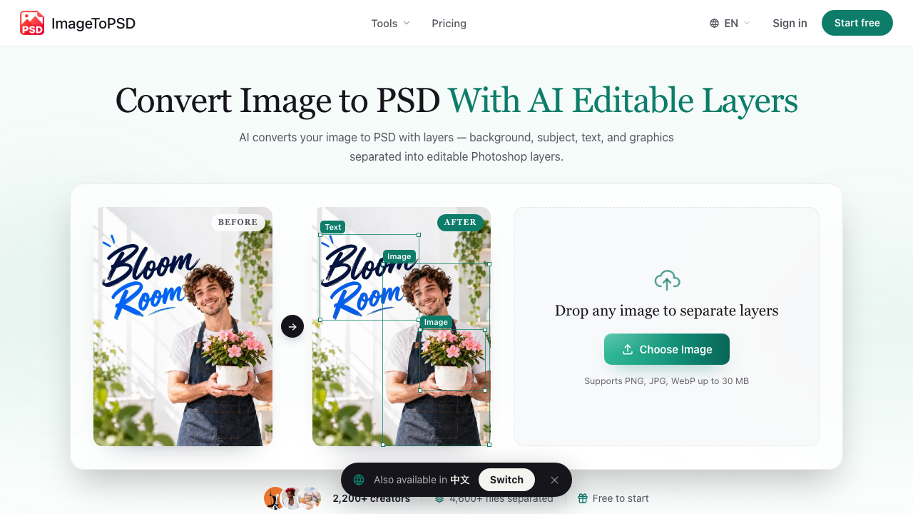 ImageToPSD - AI Tool
