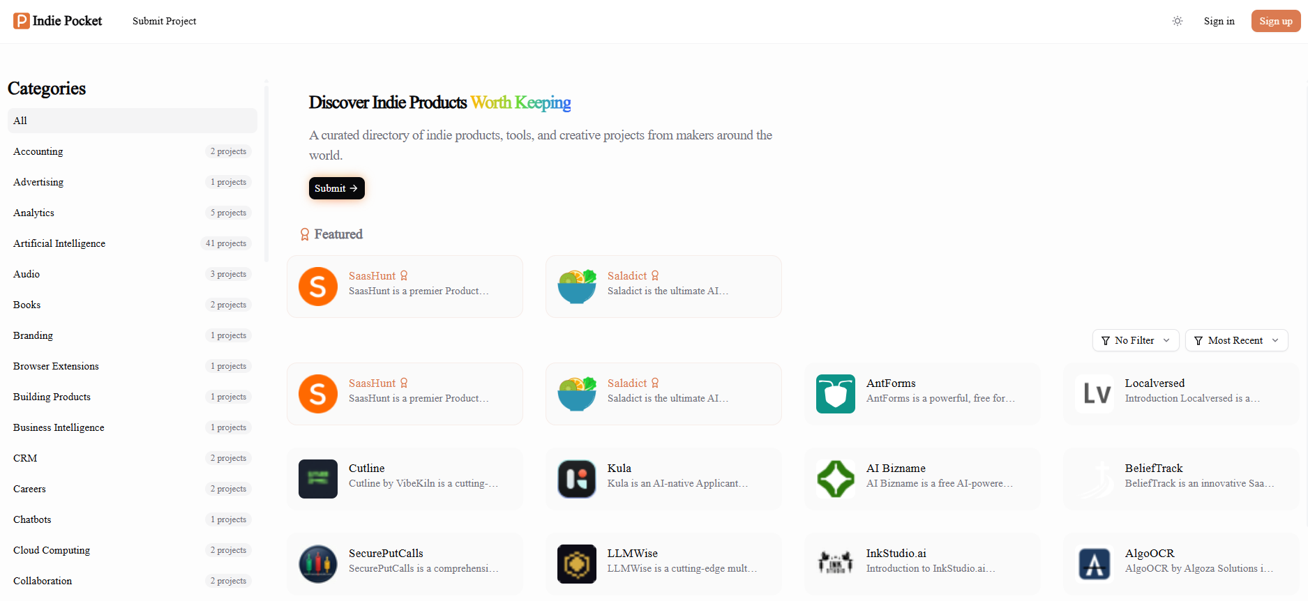 IndiePocket screenshot