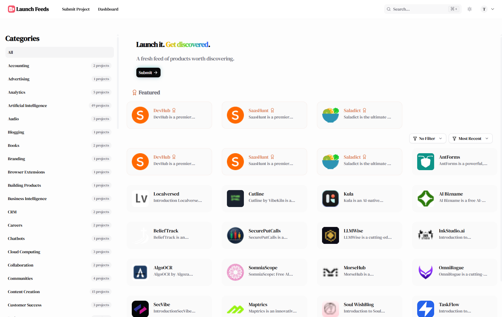 LaunchFeeds - AI Tool