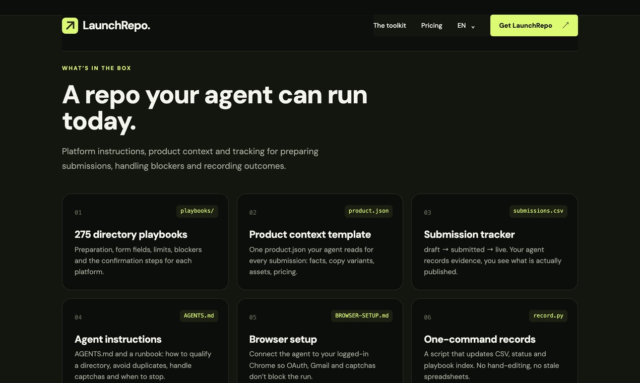LaunchRepo screenshot