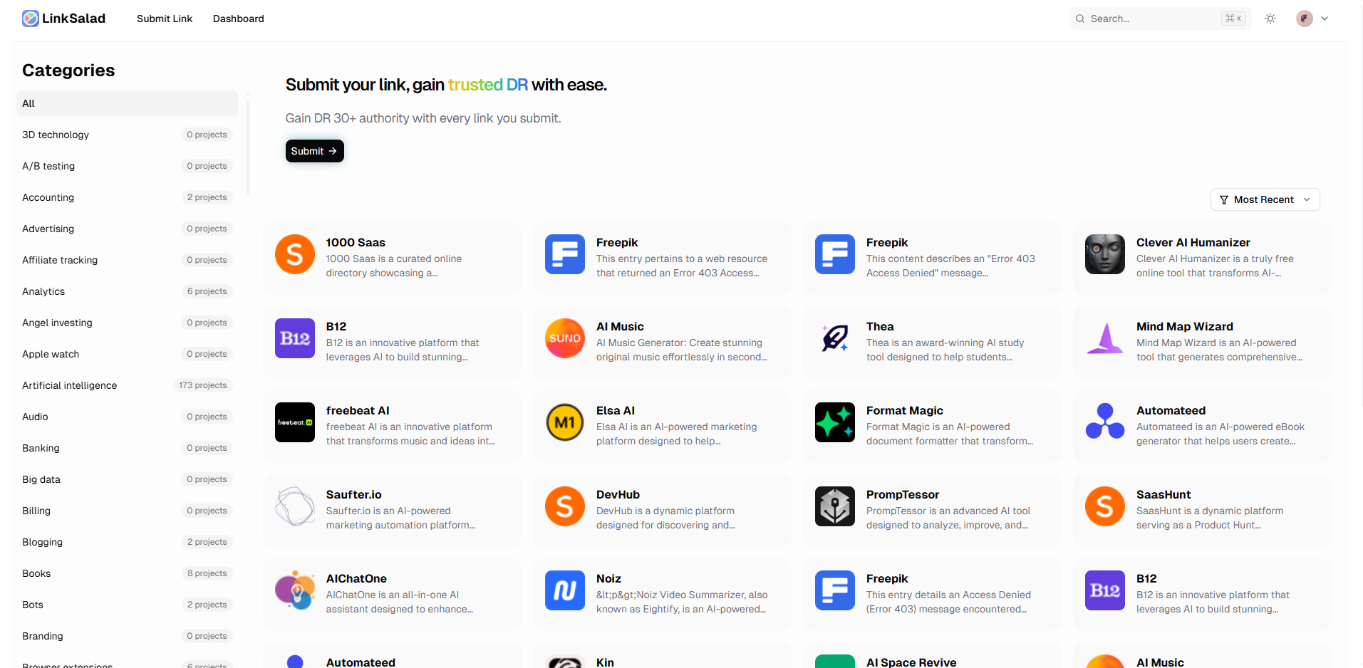 LinkSalad screenshot
