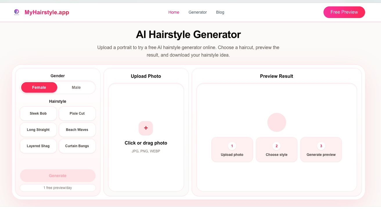 My Hair style screenshot