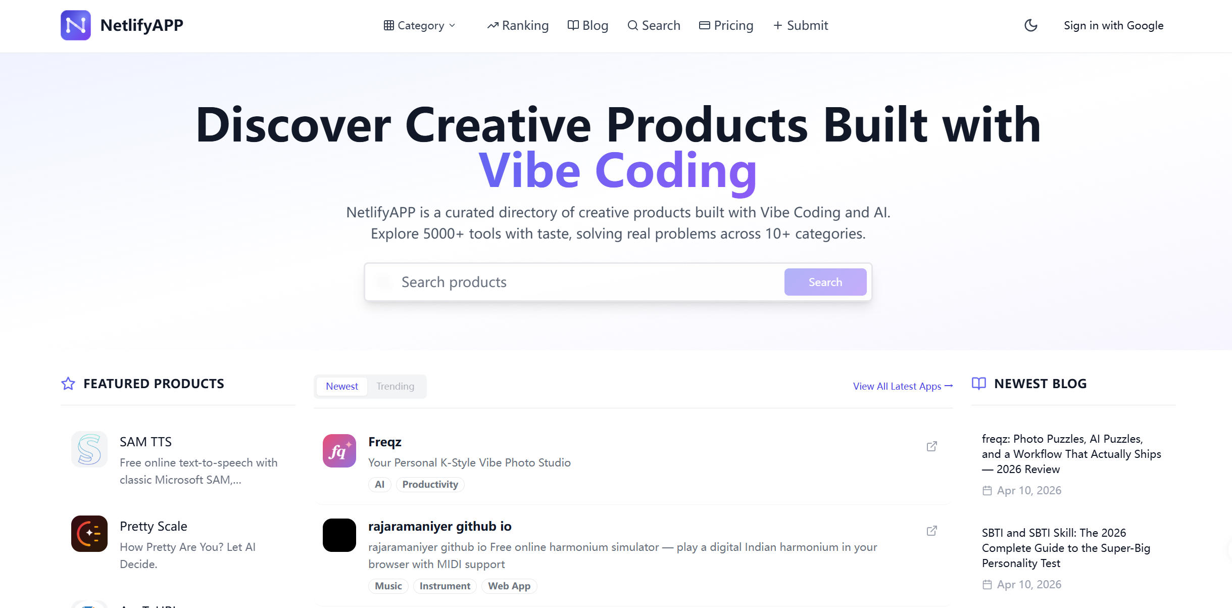 NetlifyAPP screenshot
