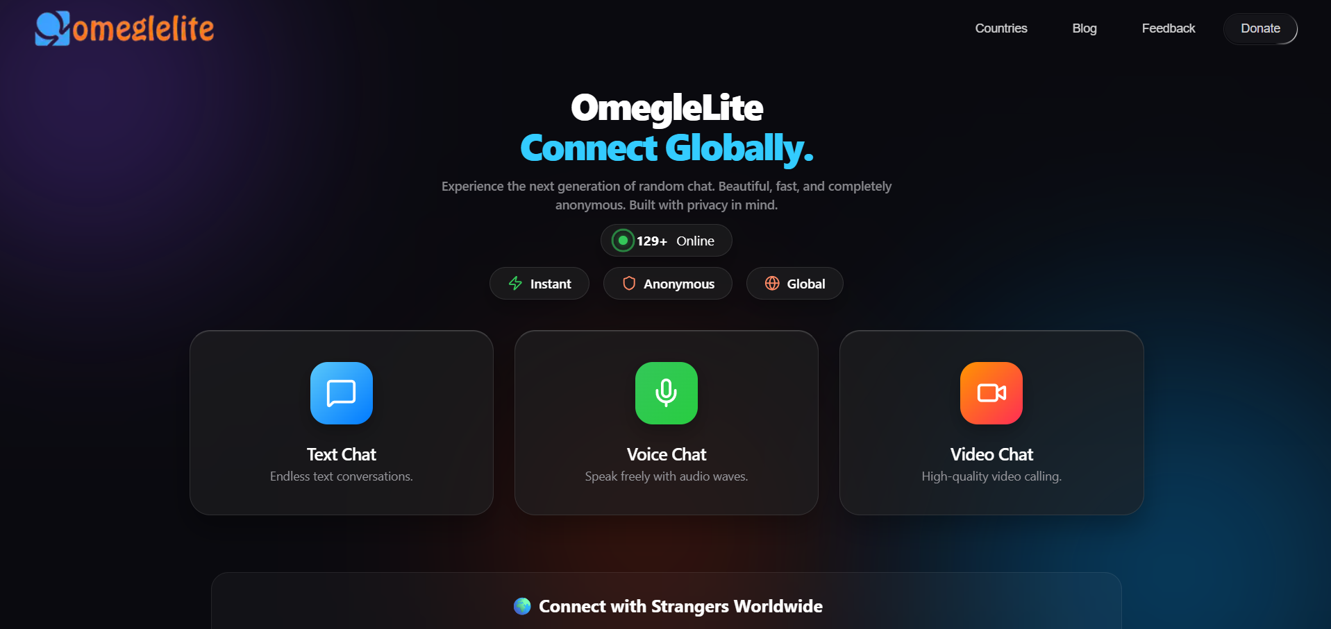OmegleLite screenshot