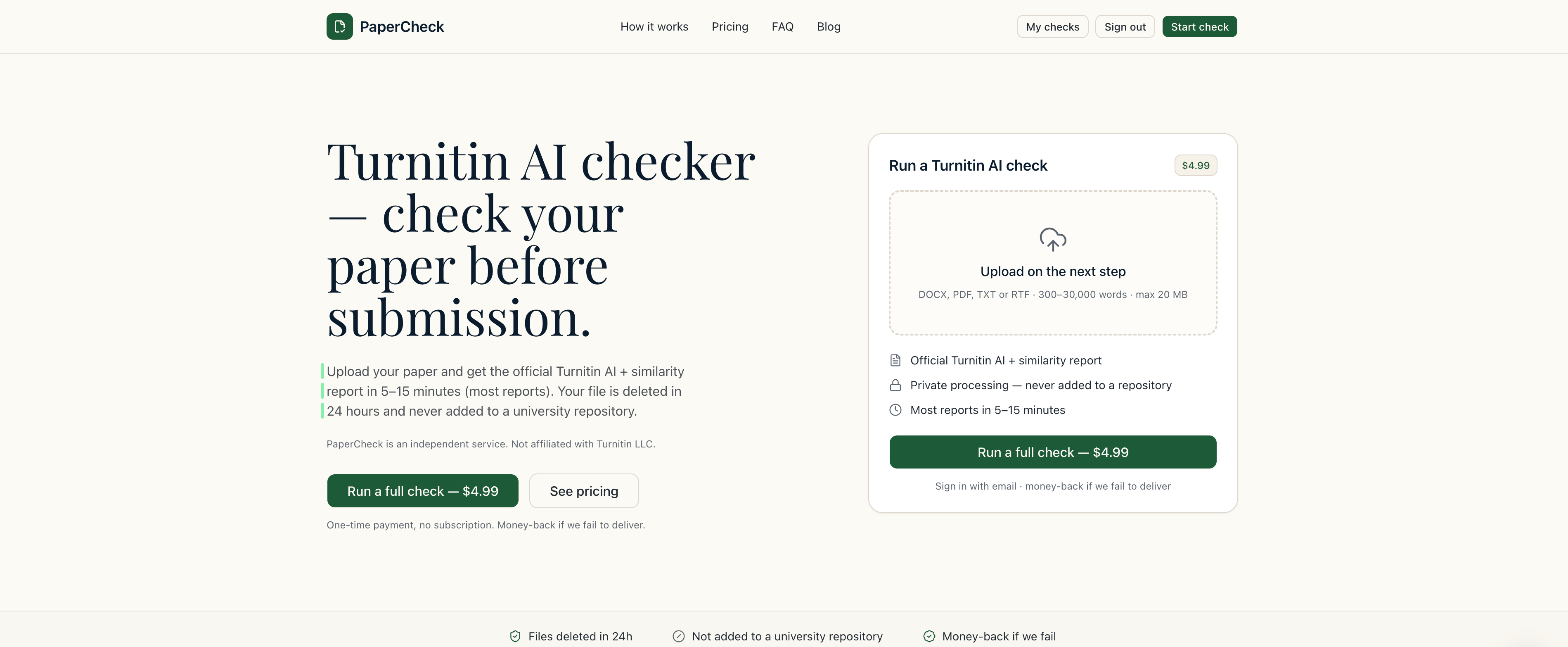 PaperCheck - AI Tool
