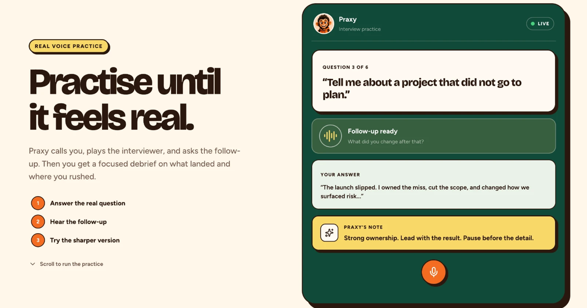 Praxy screenshot