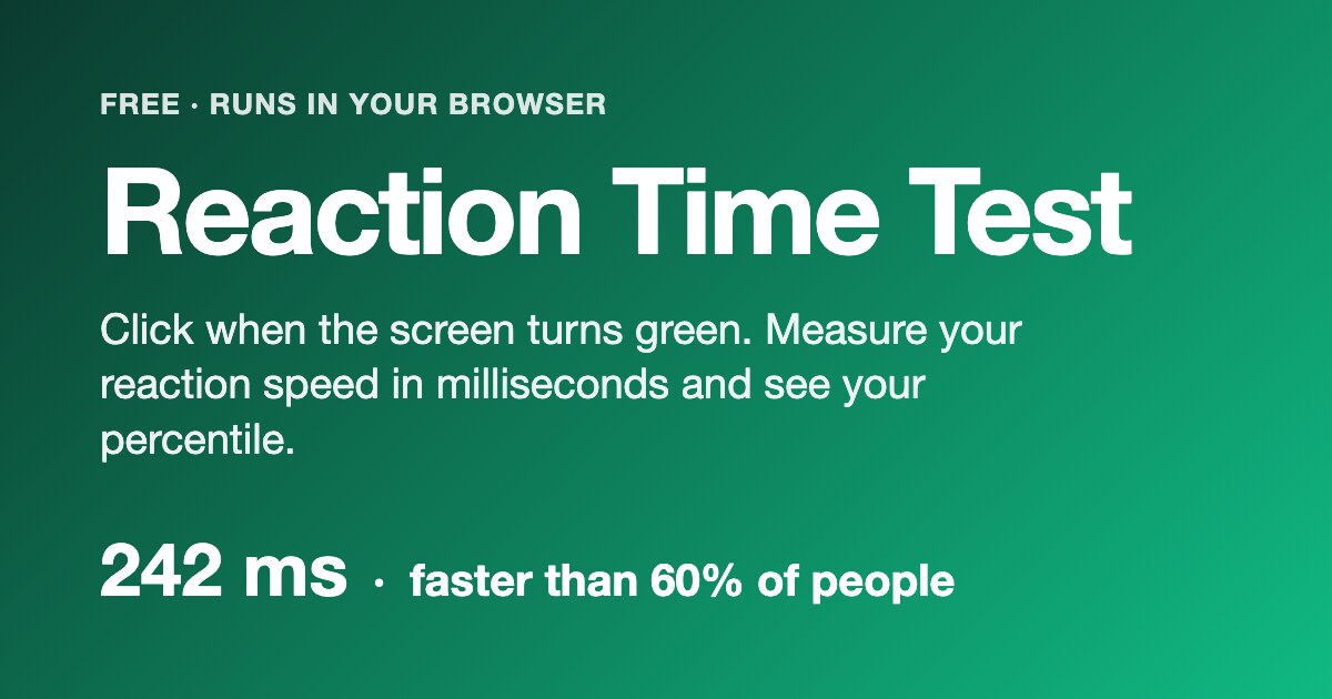 Reaction Time Test - AI Tool