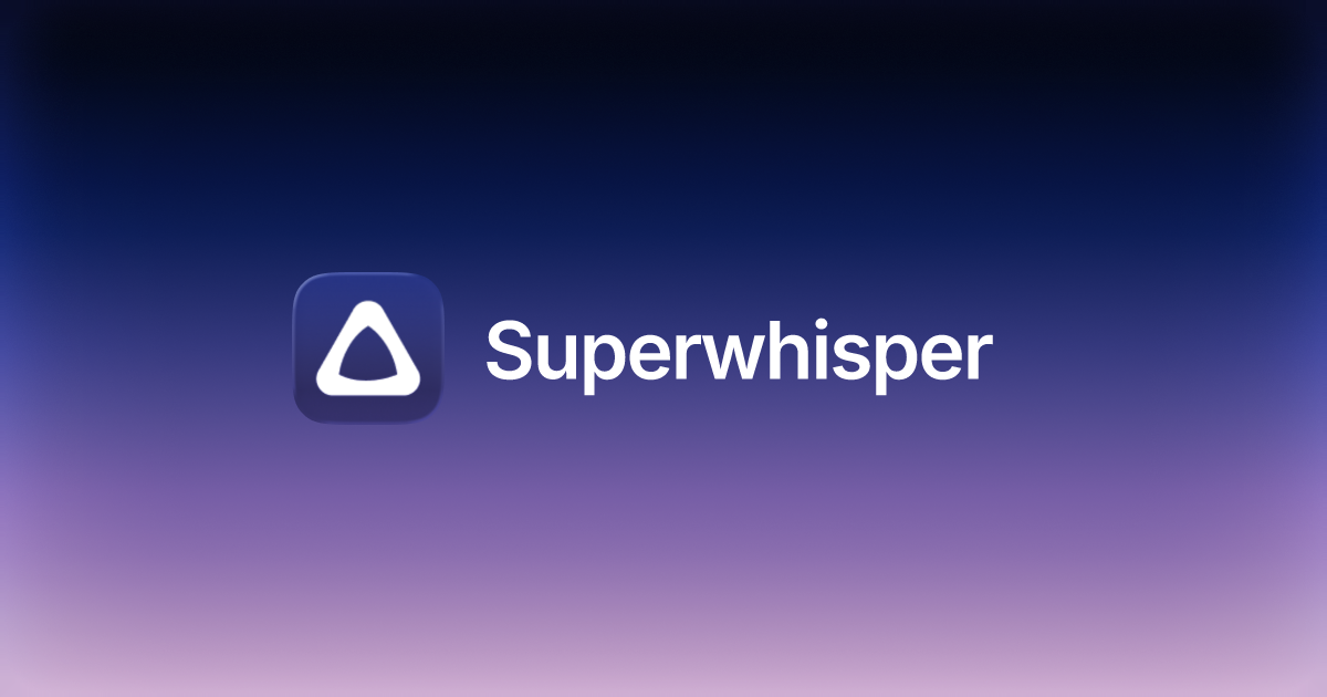 Superwhisper screenshot