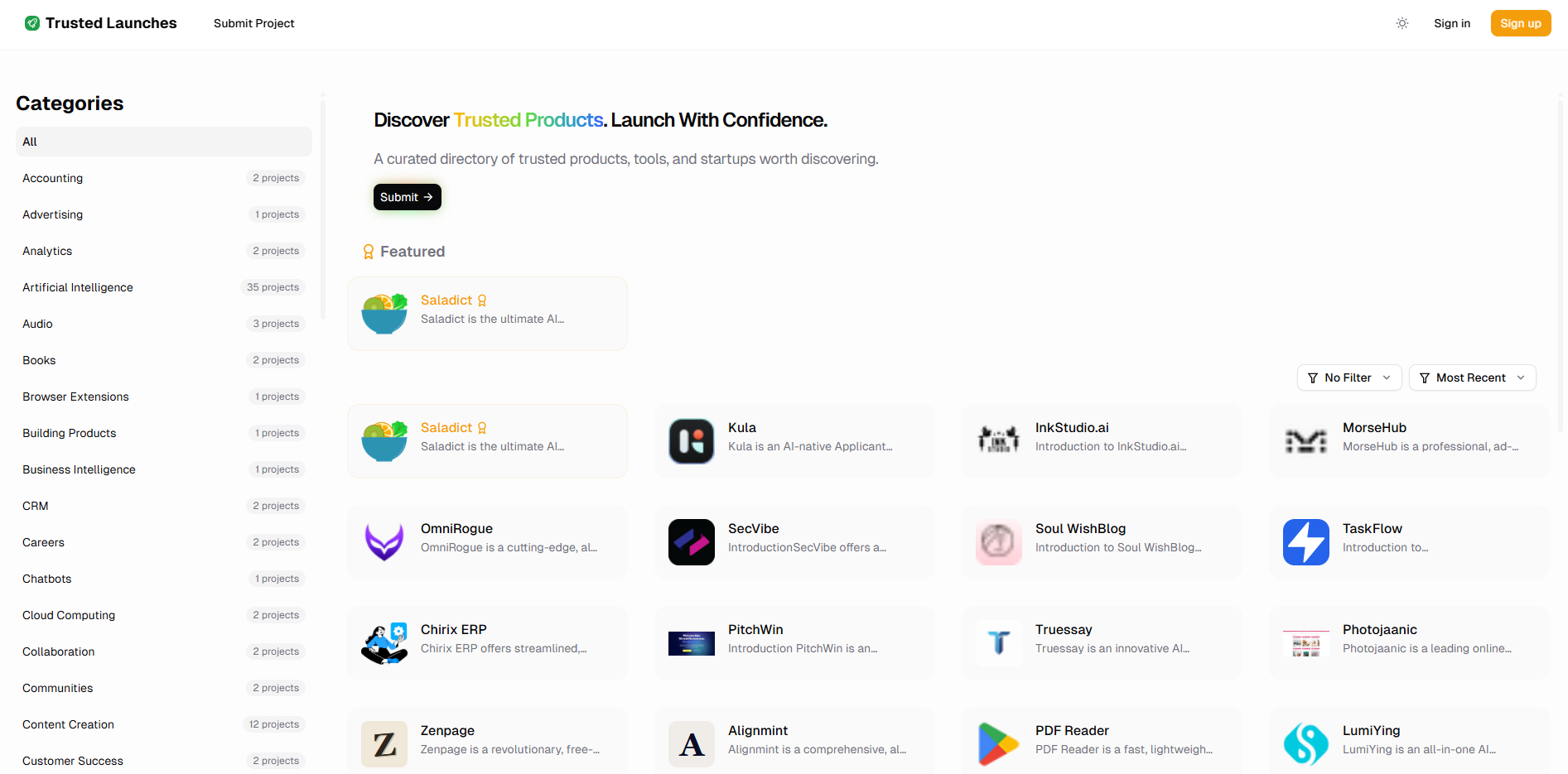 TrustedLaunches screenshot